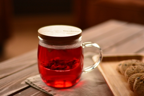 Dani Bambu Kapaklı Cam Kupa 350 ml