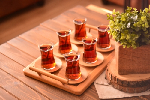 Gizia 6’lı Yuvarlak Çay Tabağı